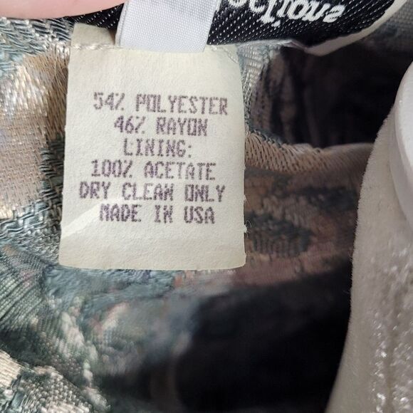 VINTAGE 80s does Victorian blazer metallic tapestry floral jacket 16W - Picture 13 of 15